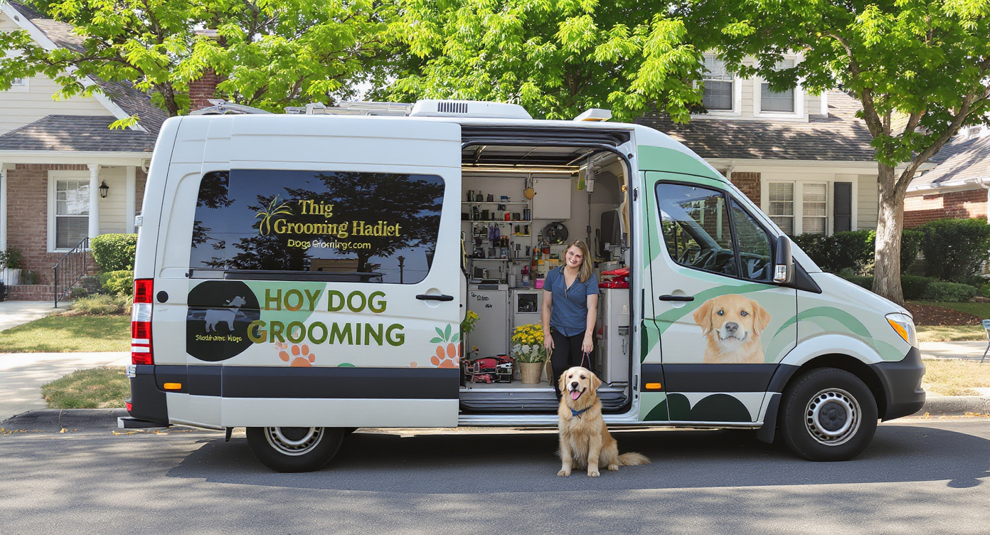 Mobile dog grooming van in Atlanta GA — HeiBob