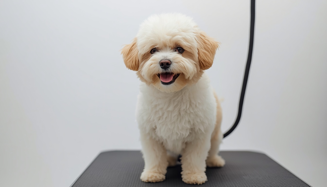 Happy dog after professional grooming at Detroit pet salon — HeiBob