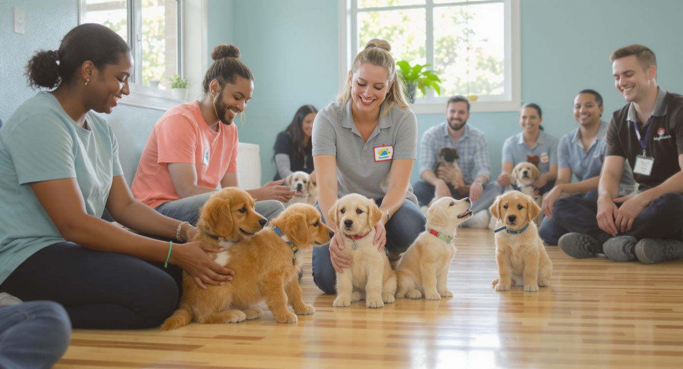 Group puppy training class Austin TX 2026 — HeiBob