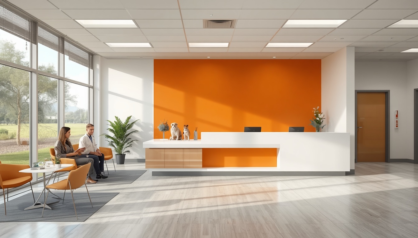 Modern animal hospital reception in Phoenix AZ — HeiBob