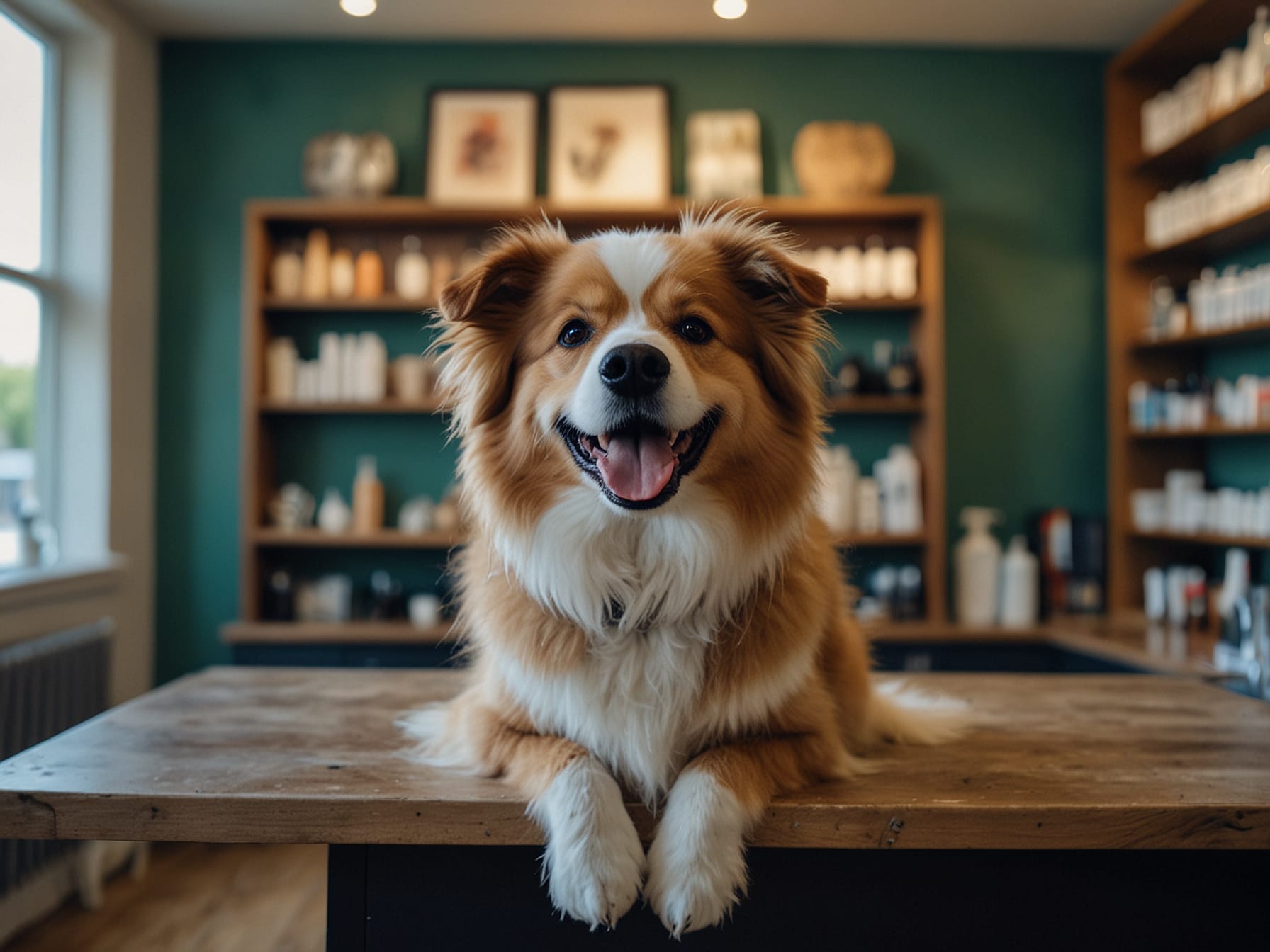 Happy dog after professional grooming at a Portland OR pet salon