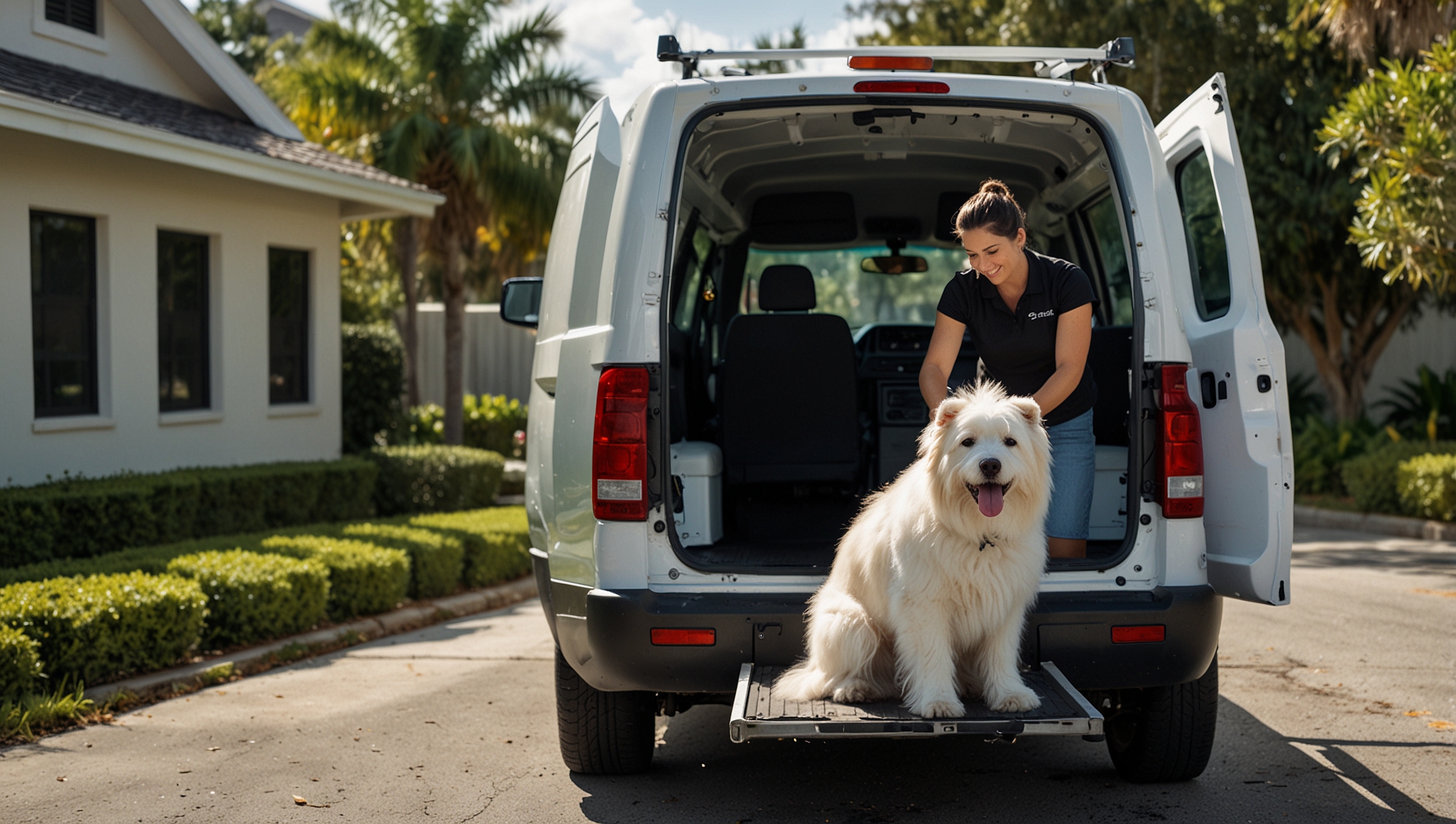 Mobile dog grooming van serving Tampa, FL — professional service at your door — HeiBob