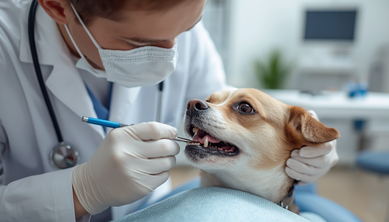 Veterinarian performing dental exam on dog in Phoenix AZ — HeiBob