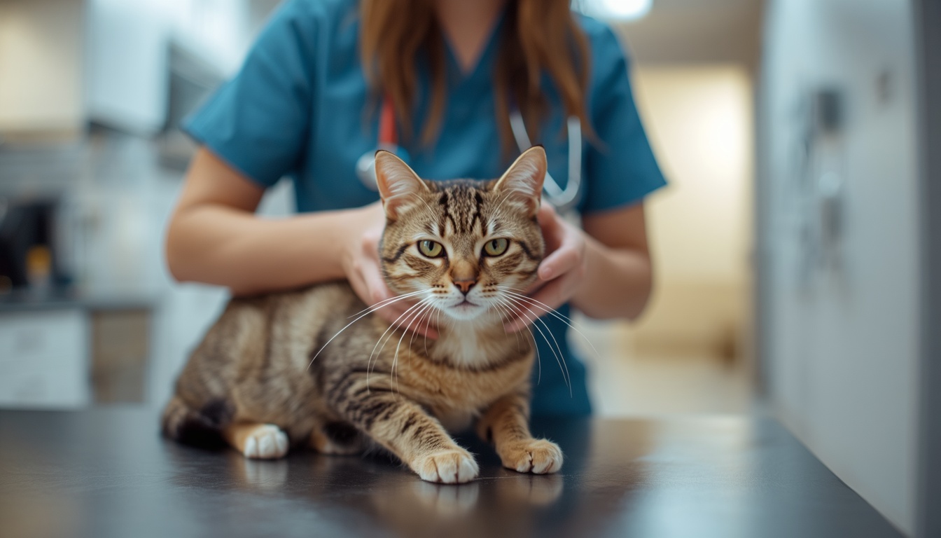 Cat being examined at a veterinary clinic in Phoenix AZ