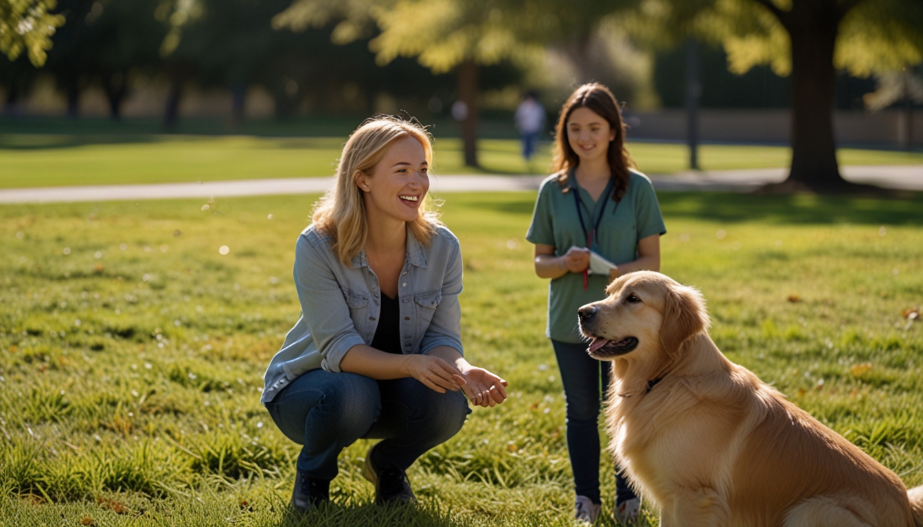 Puppy training session outdoors Los Angeles CA 2026
