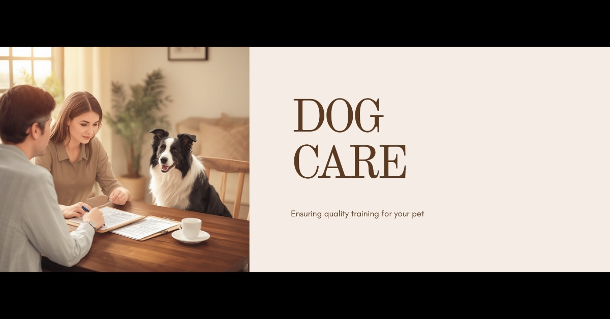 Dog owner reviewing dog trainer certifications and credentials — HeiBob