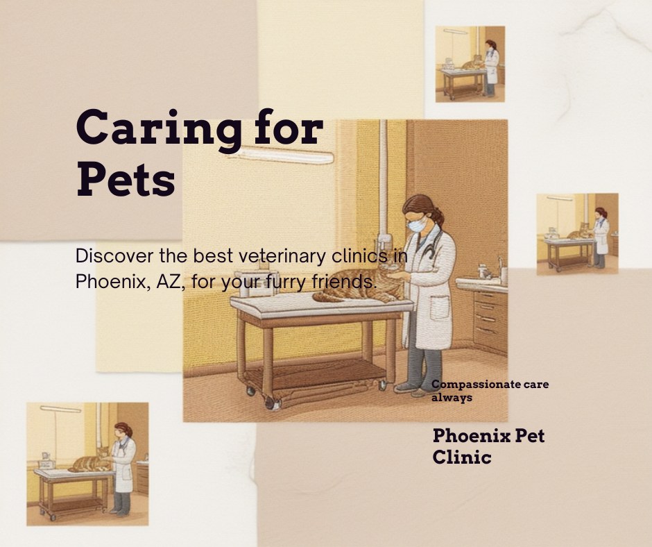 Veterinary clinic interior with cat exam in Phoenix AZ