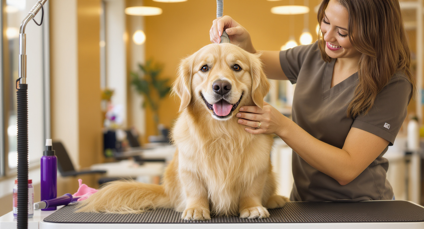 Mobile dog grooming van serving Louisville Kentucky neighborhoods — HeiBob