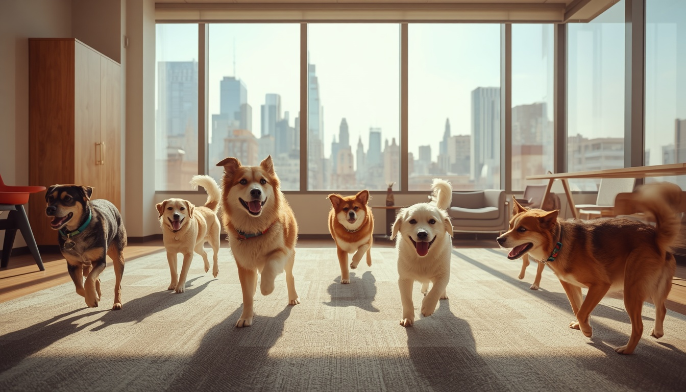 Tips for choosing dog daycare in New York City — staff supervising dog play
