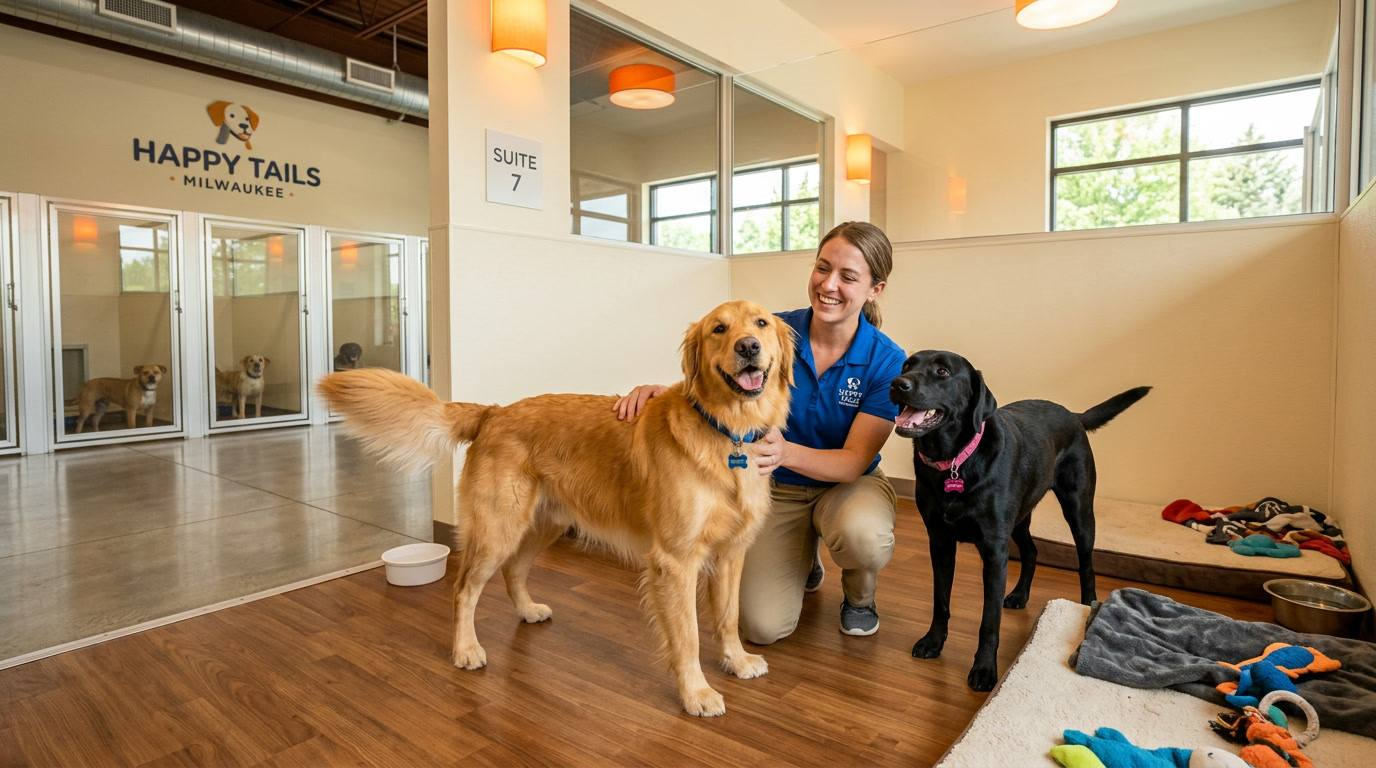 Professional dog boarding staff Milwaukee WI — HeiBob