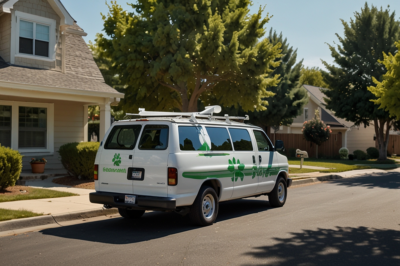 Mobile dog grooming van in Cleveland Ohio neighborhood — HeiBob
