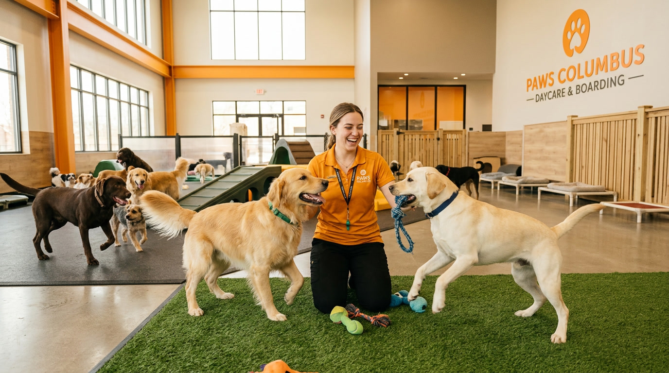 Professional dog boarding facility Columbus Ohio — HeiBob