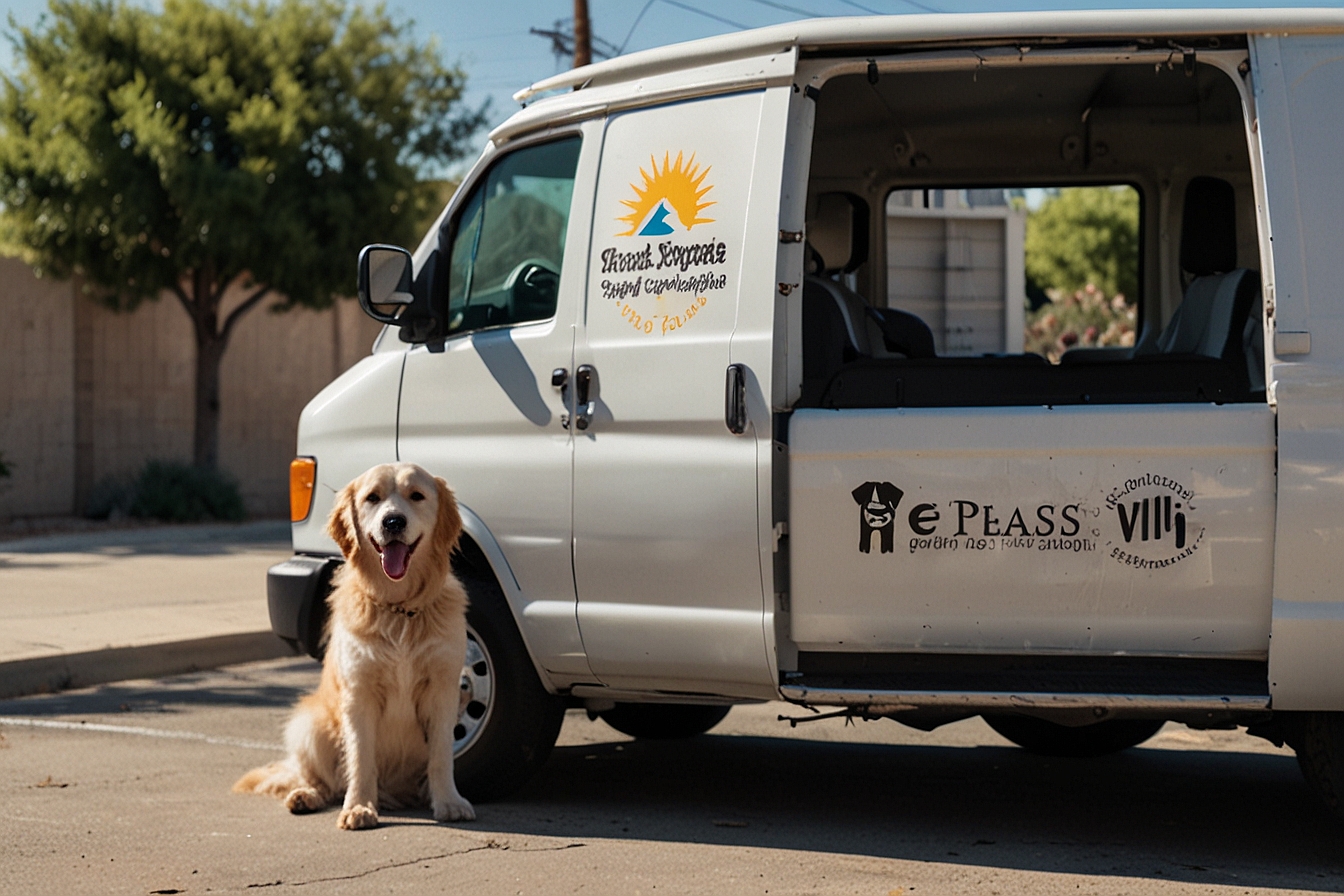 Mobile dog grooming van in El Paso TX — HeiBob