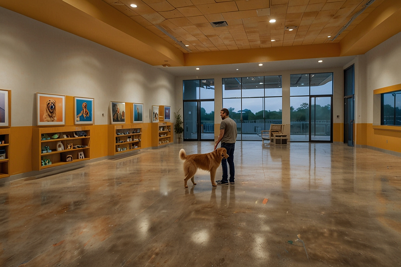 Indoor dog boarding facility in Oklahoma City