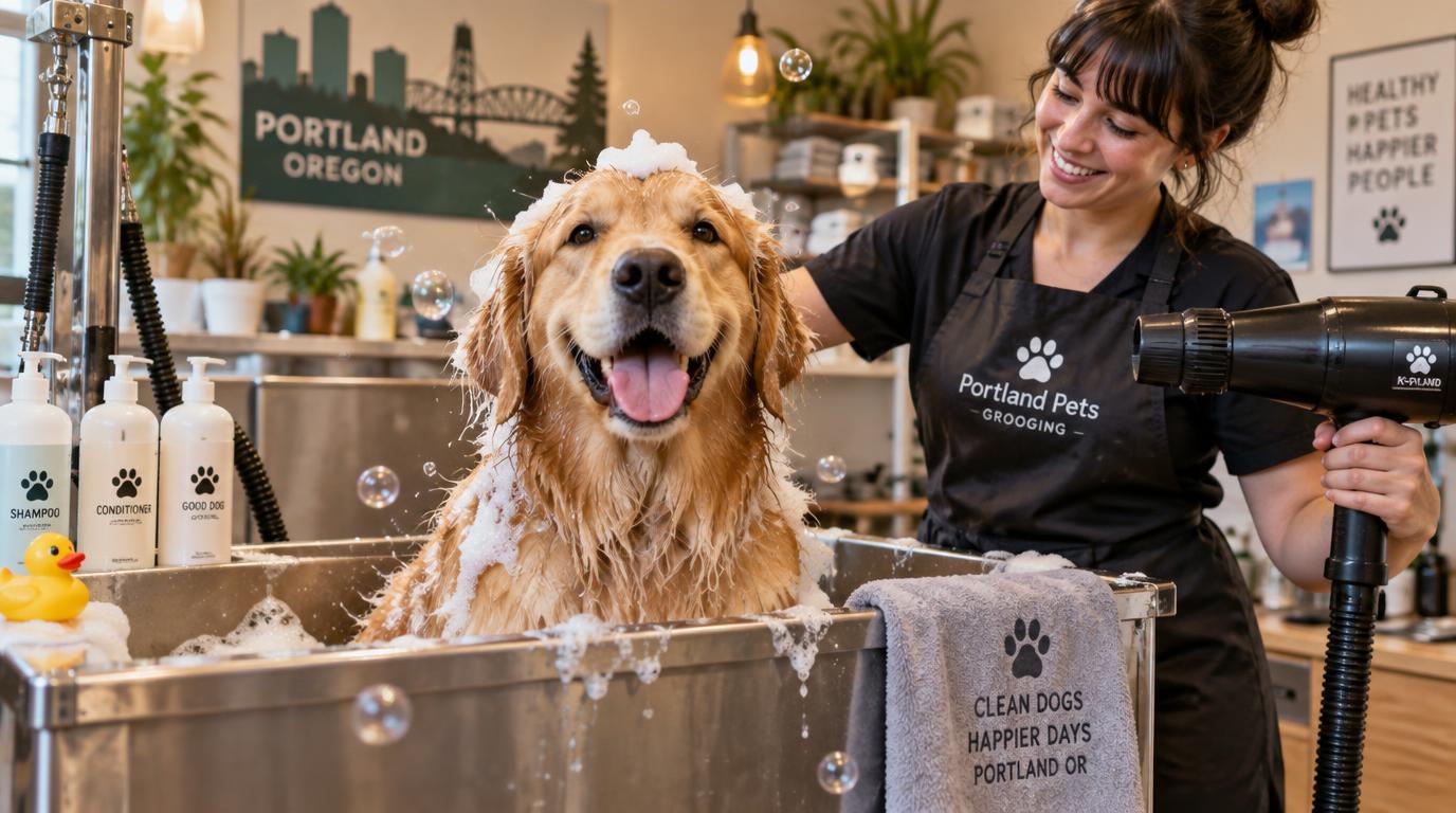 Professional dog bath and grooming service in Tucson, AZ — HeiBob
